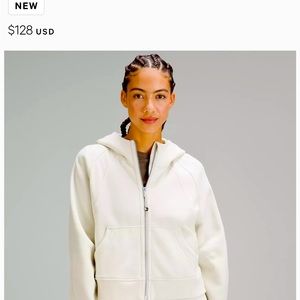 Scuba Oversized Full-Zip Hoodie- XS/S - Color Bone